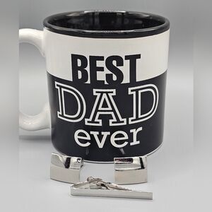 'Best Dad Ever' Vintage Gift Set - Mug, Cufflinks, Tie Clip